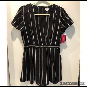 NWT Black Striped Romper
